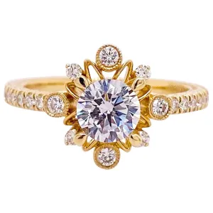 Fancy Halo Diamond Engagement Ring