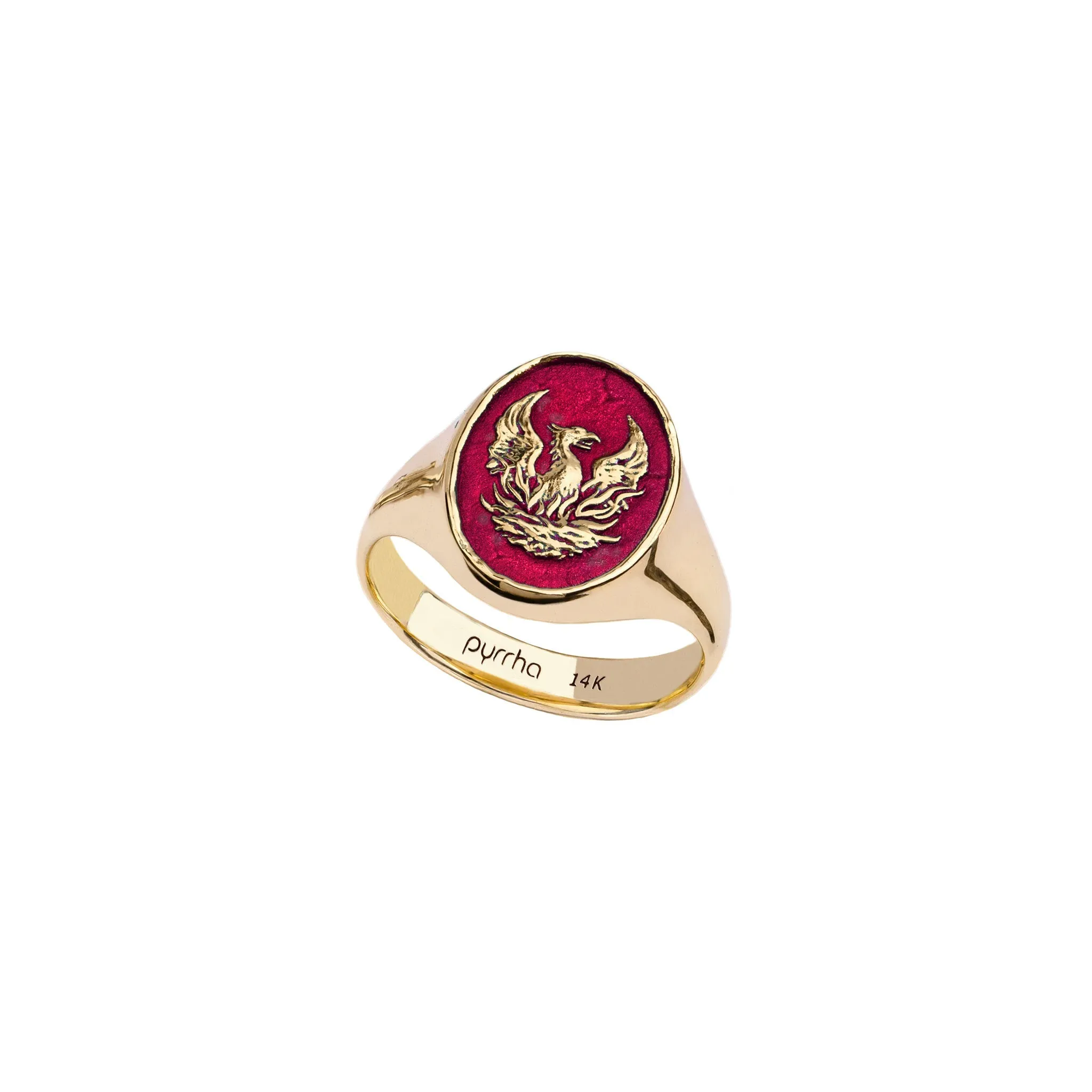 Fire Within 14K Gold Signet Ring - True Colors