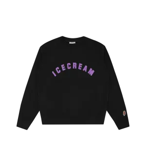 FLOCK PRINT CREWNECK - BLACK