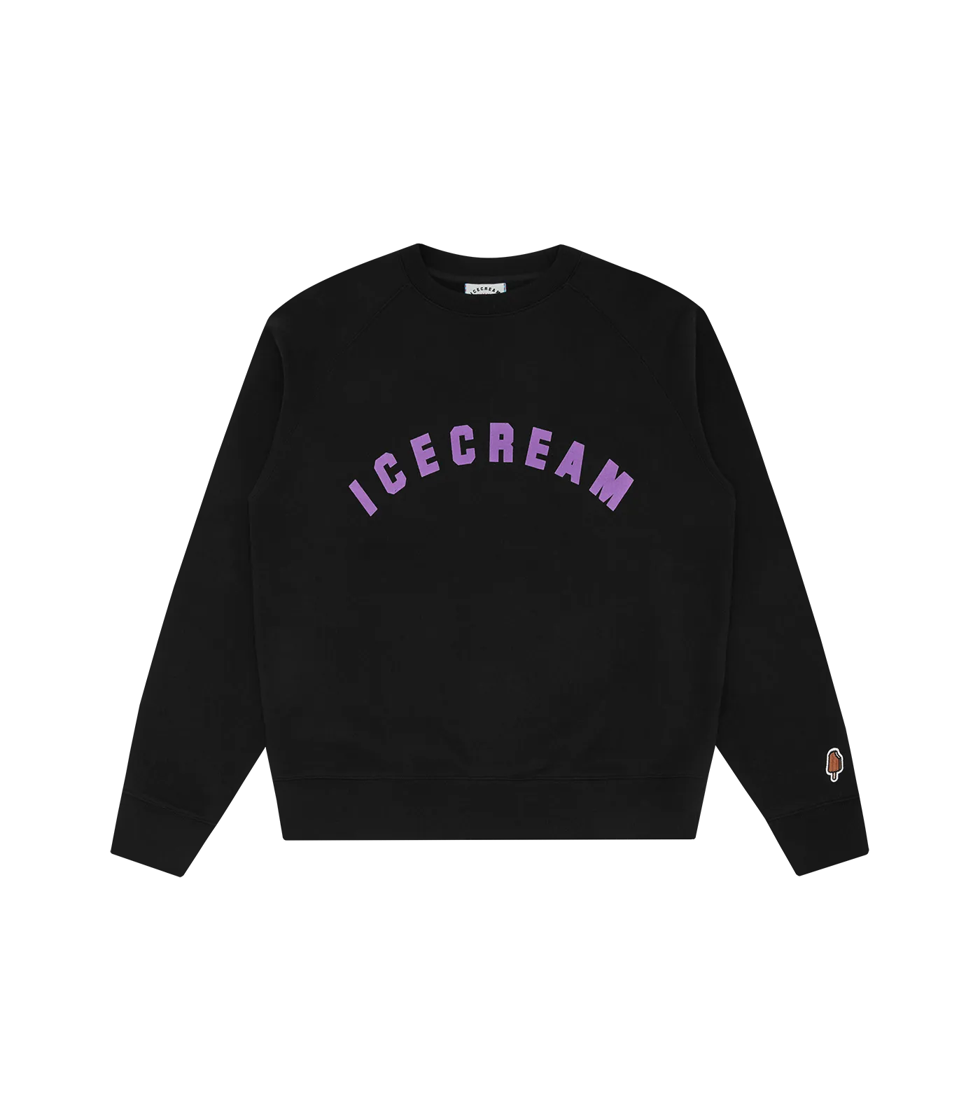 FLOCK PRINT CREWNECK - BLACK