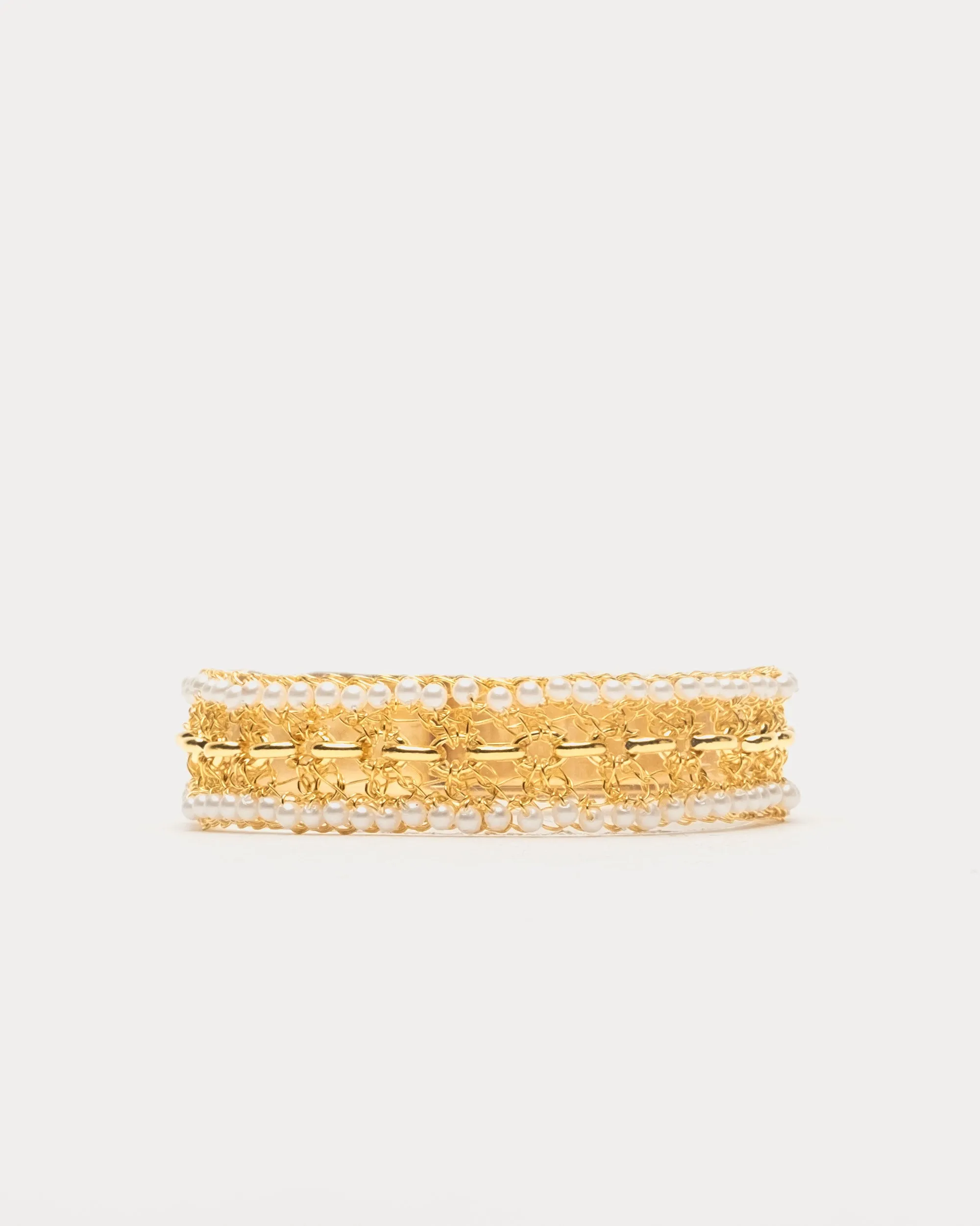 Flux Bracelet Pearl Gold