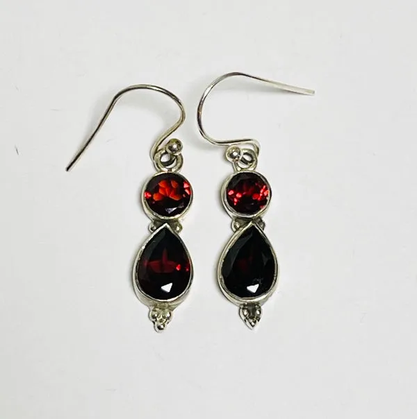 Garnet Drop Earrings (CH50)