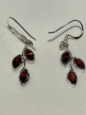 Garnet Drop Earrings