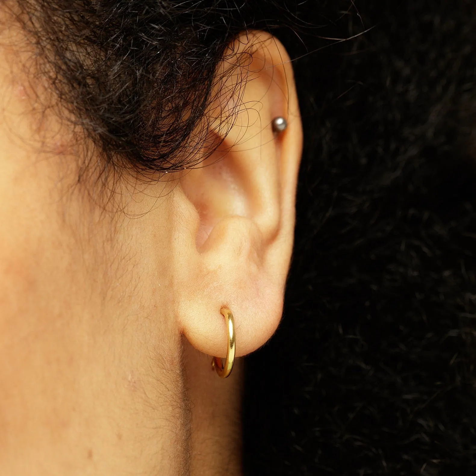 Gold Plated Classic Mini Hoop Earrings