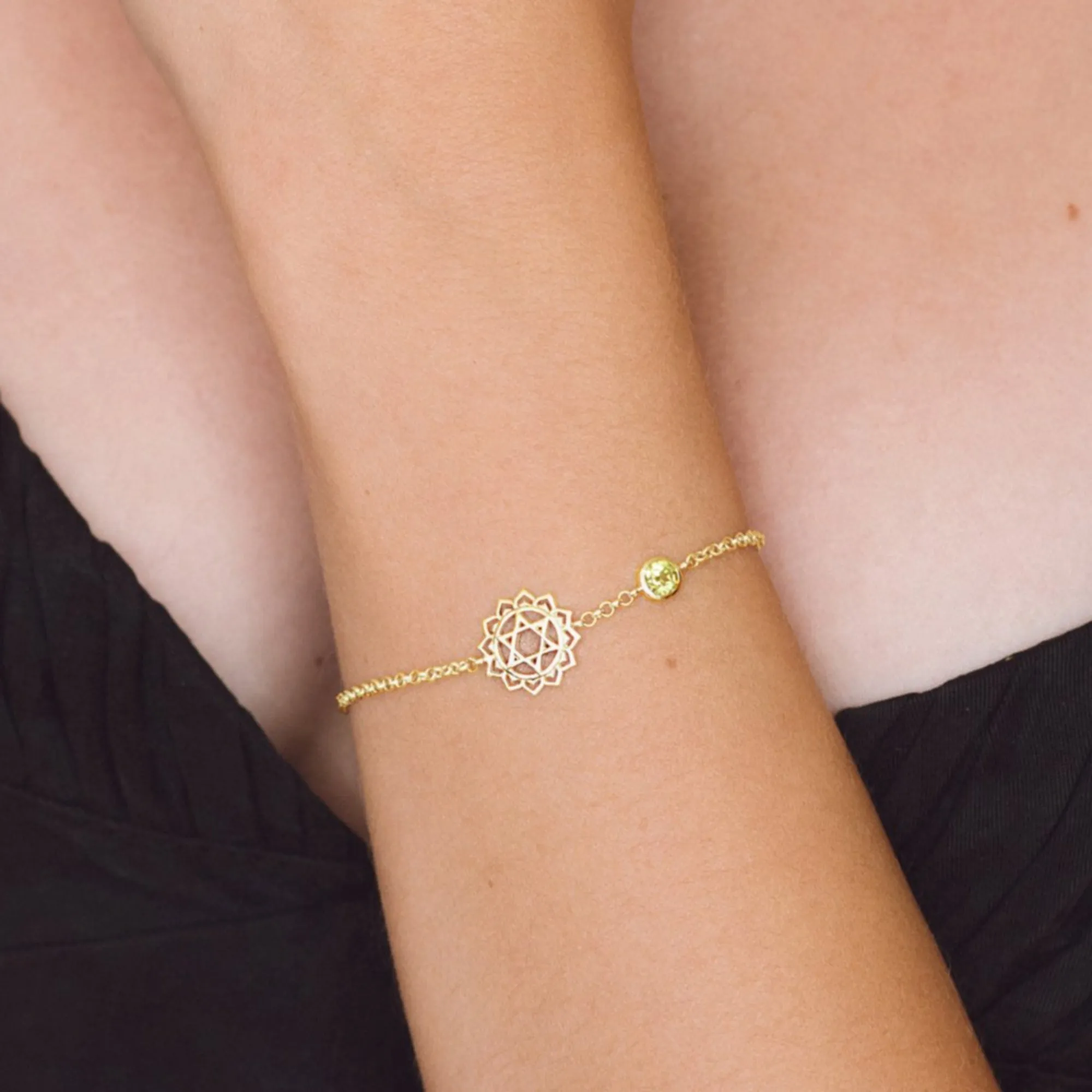 Heart Chakra Bracelet - Gold