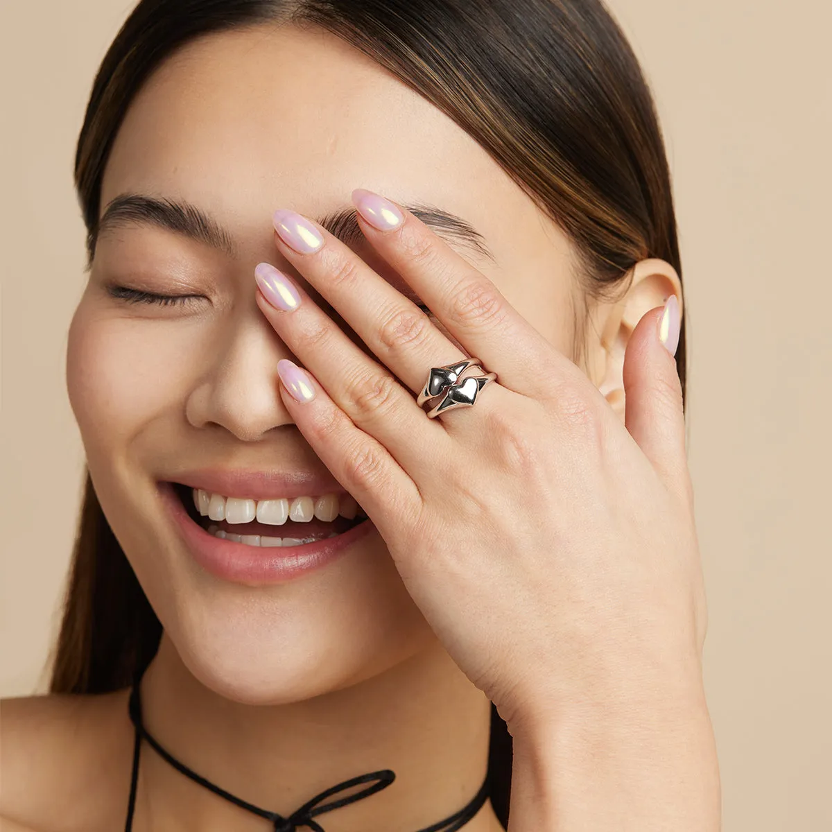 Heart Signet Ring in Silver