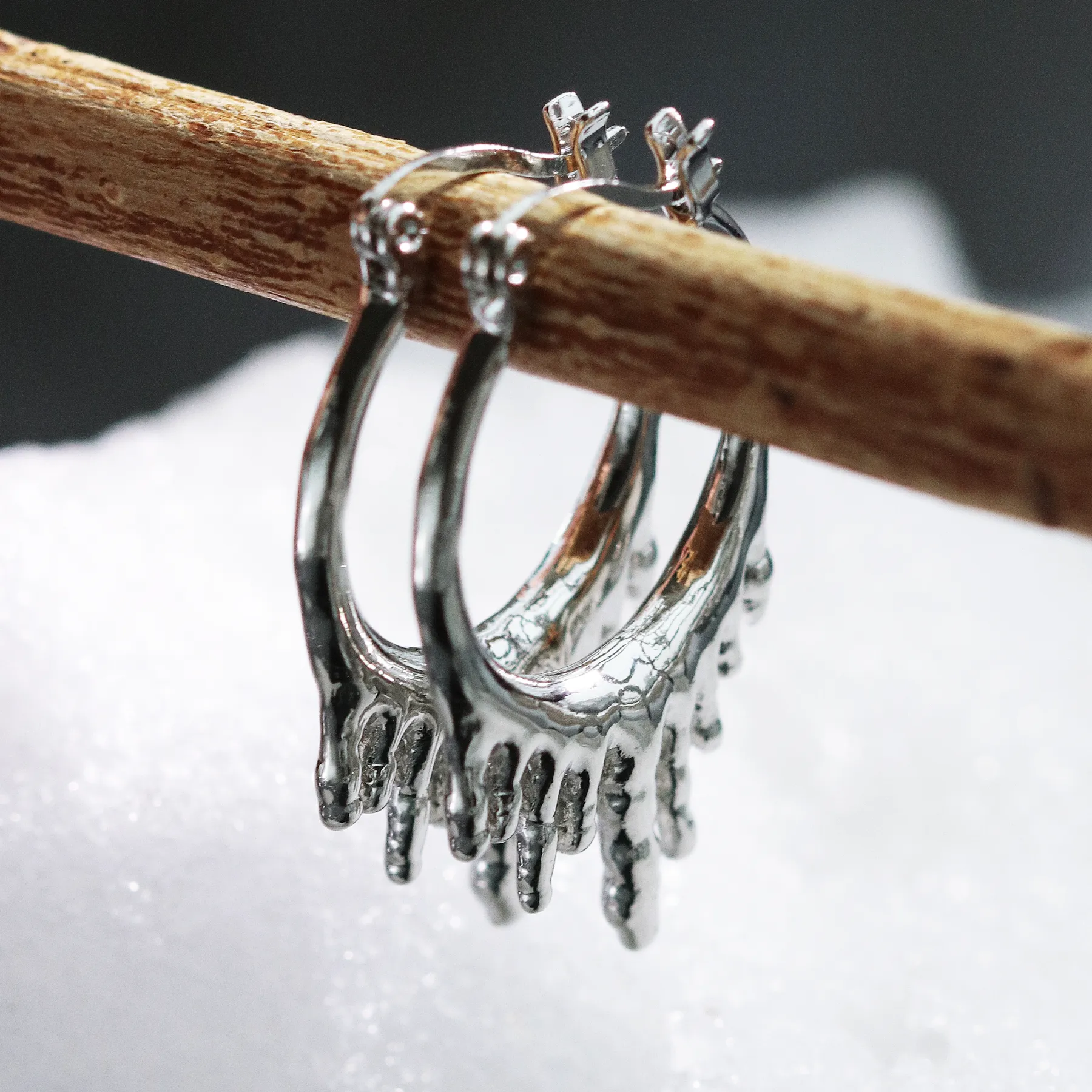 Ice Chasm Hoop Earrings *Colour Select