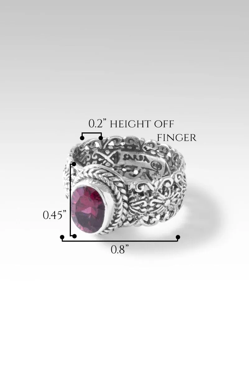 Infinite Hope Ring™ in Malawi Pink Color Change Garnet