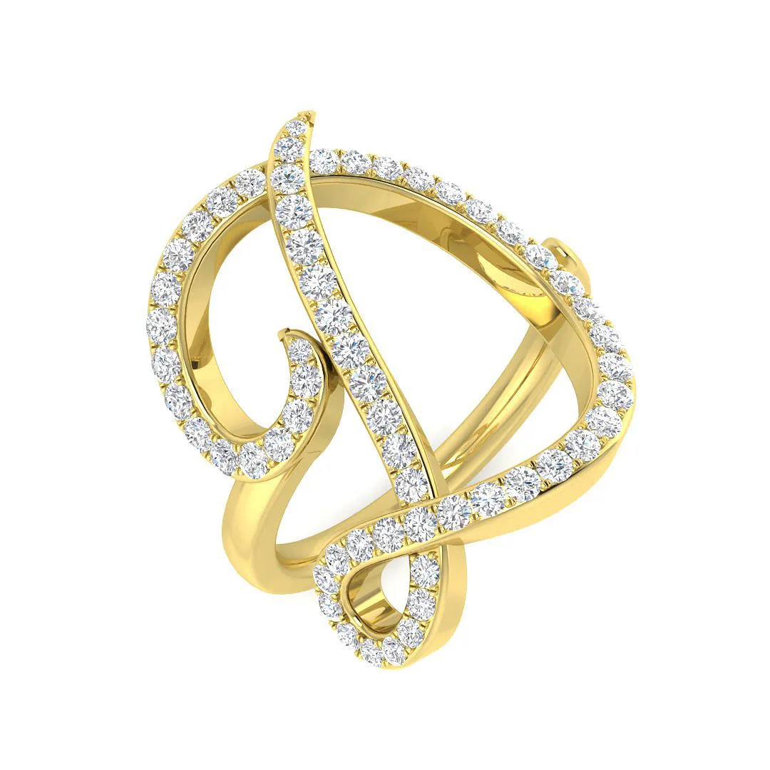 Initial Ring - Yellow Gold