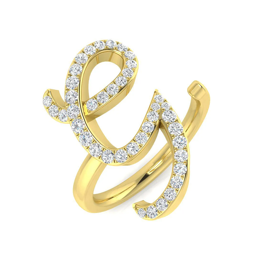 Initial Ring - Yellow Gold