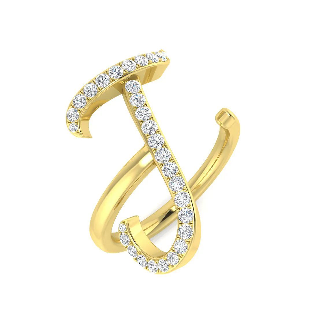 Initial Ring - Yellow Gold