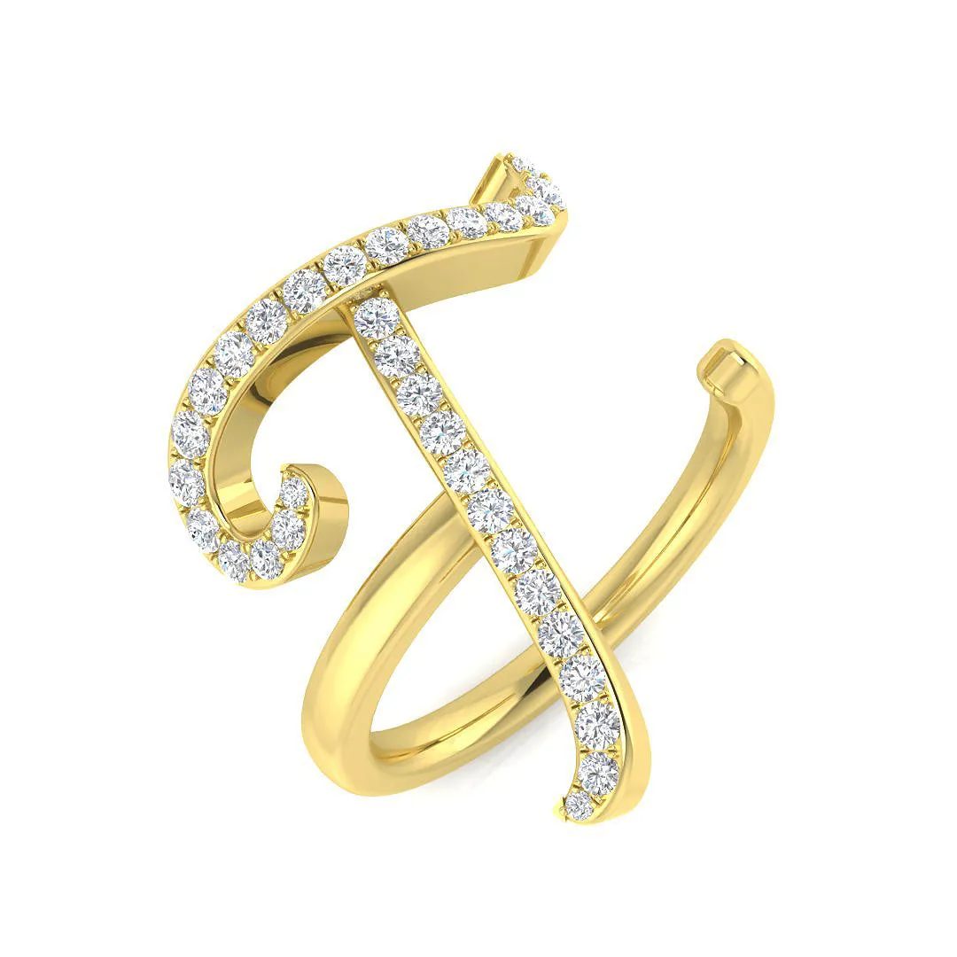 Initial Ring - Yellow Gold