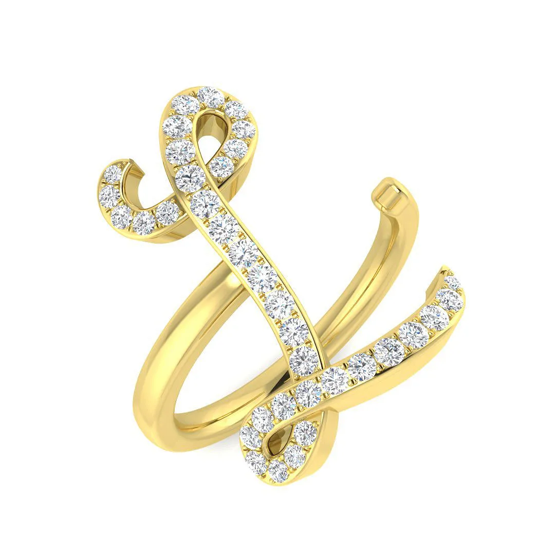 Initial Ring - Yellow Gold