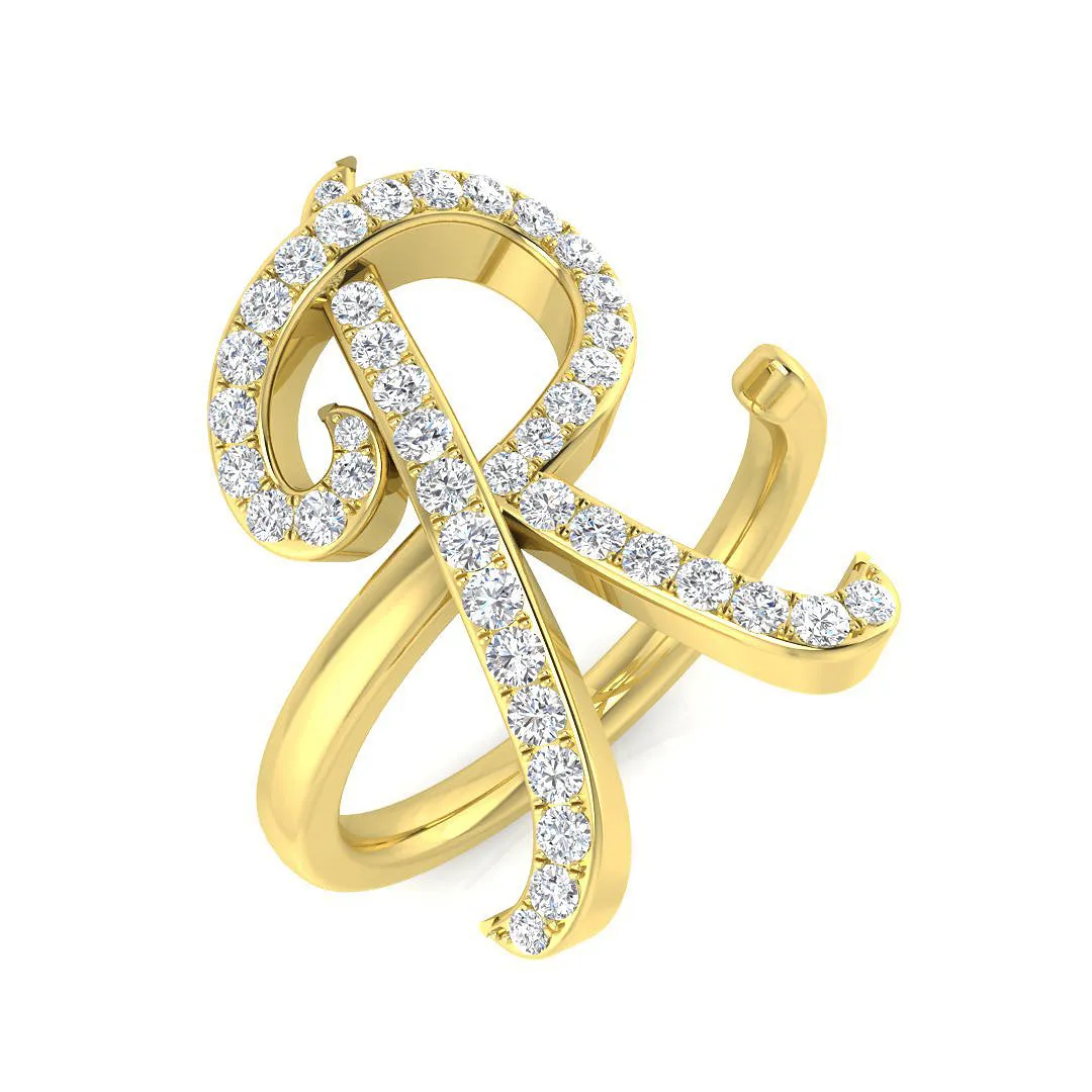 Initial Ring - Yellow Gold