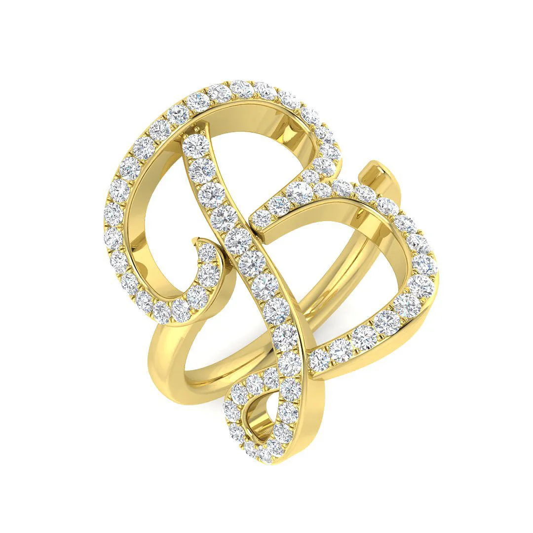 Initial Ring - Yellow Gold