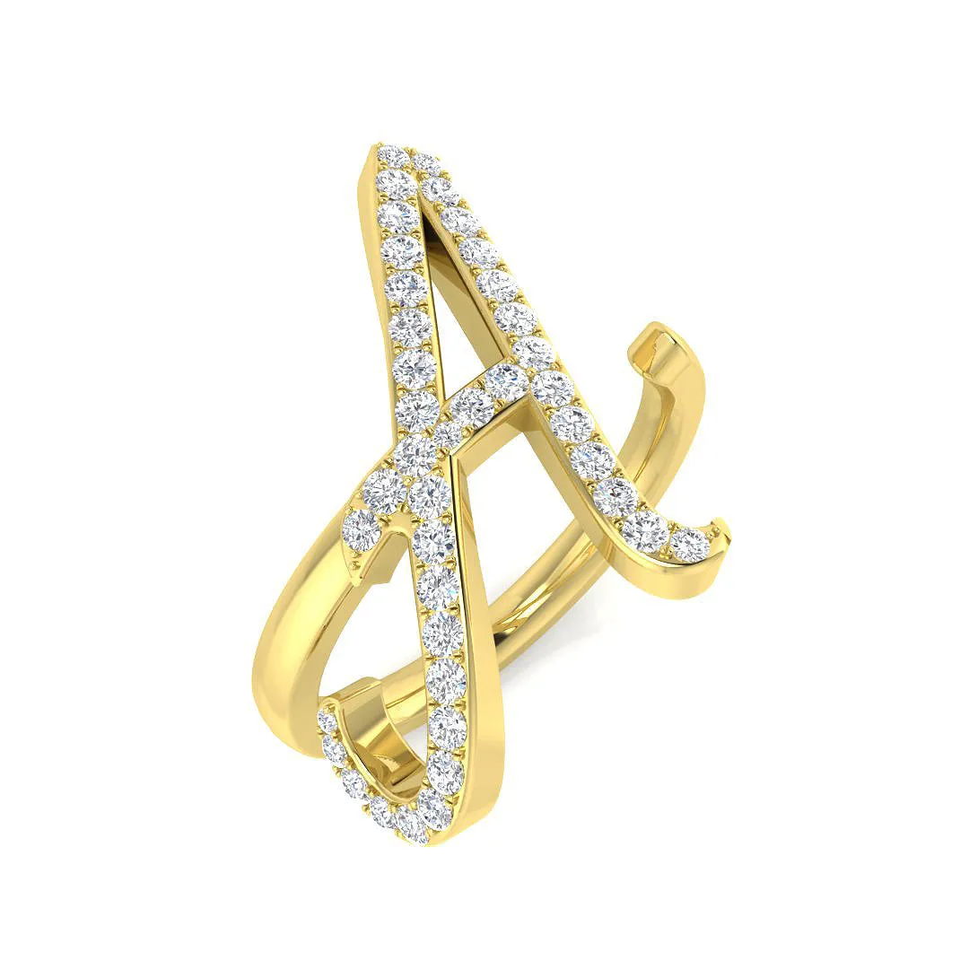 Initial Ring - Yellow Gold