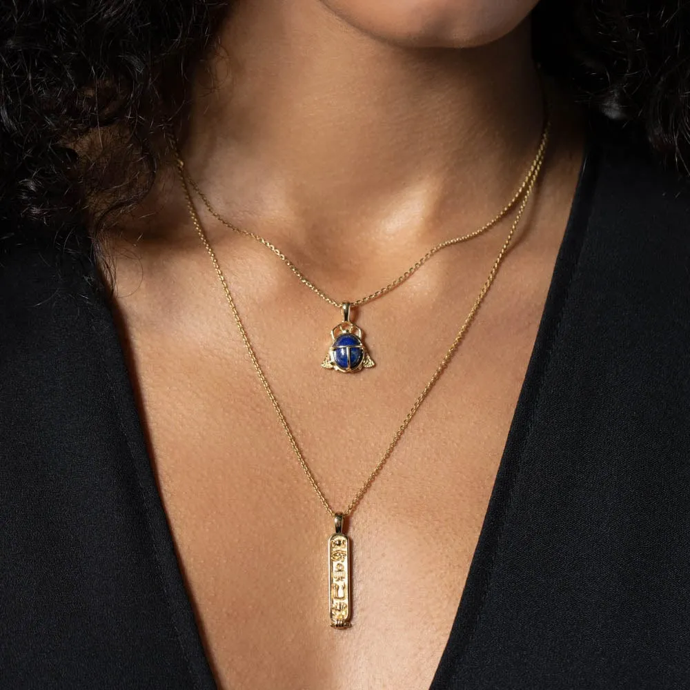 Lapis Lazuli Scarab Necklace