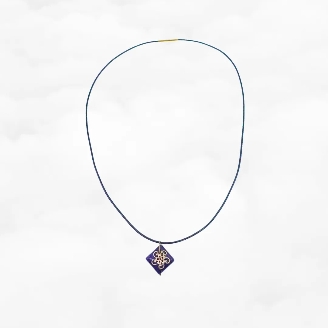 Lapis Leather Necklace