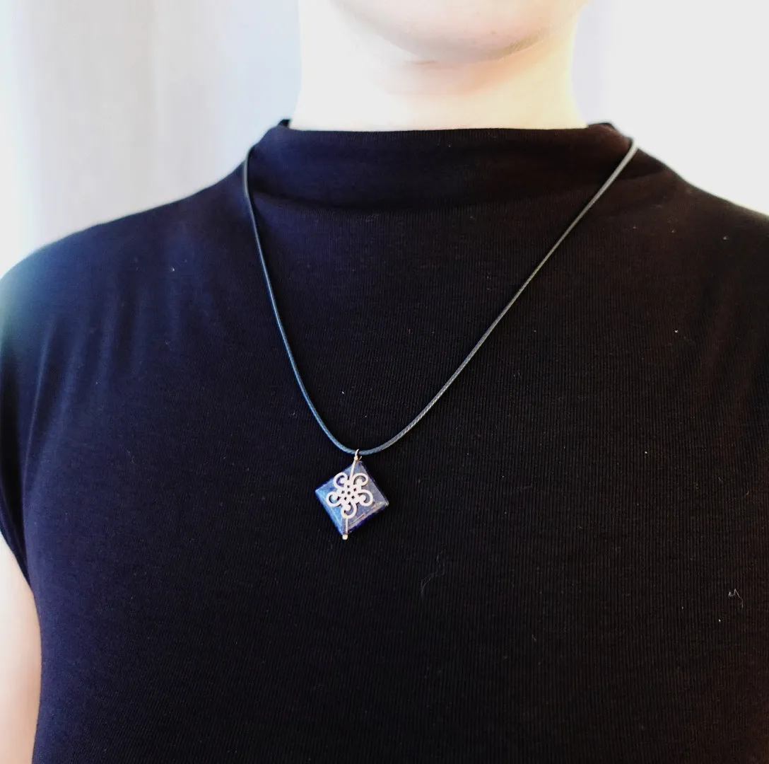 Lapis Leather Necklace