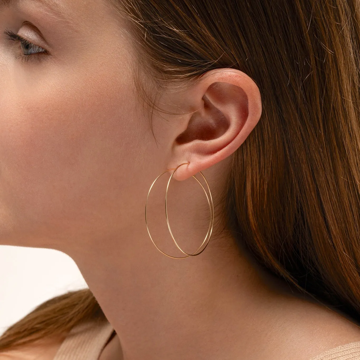 Large Endless Hoop Earrings