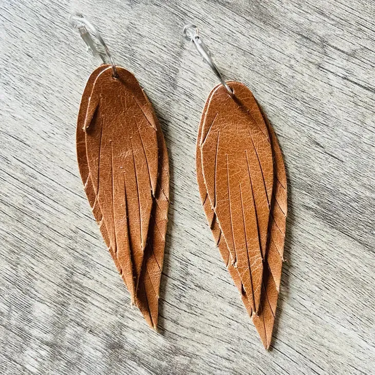 Lincoln Fringe Feather Earrings