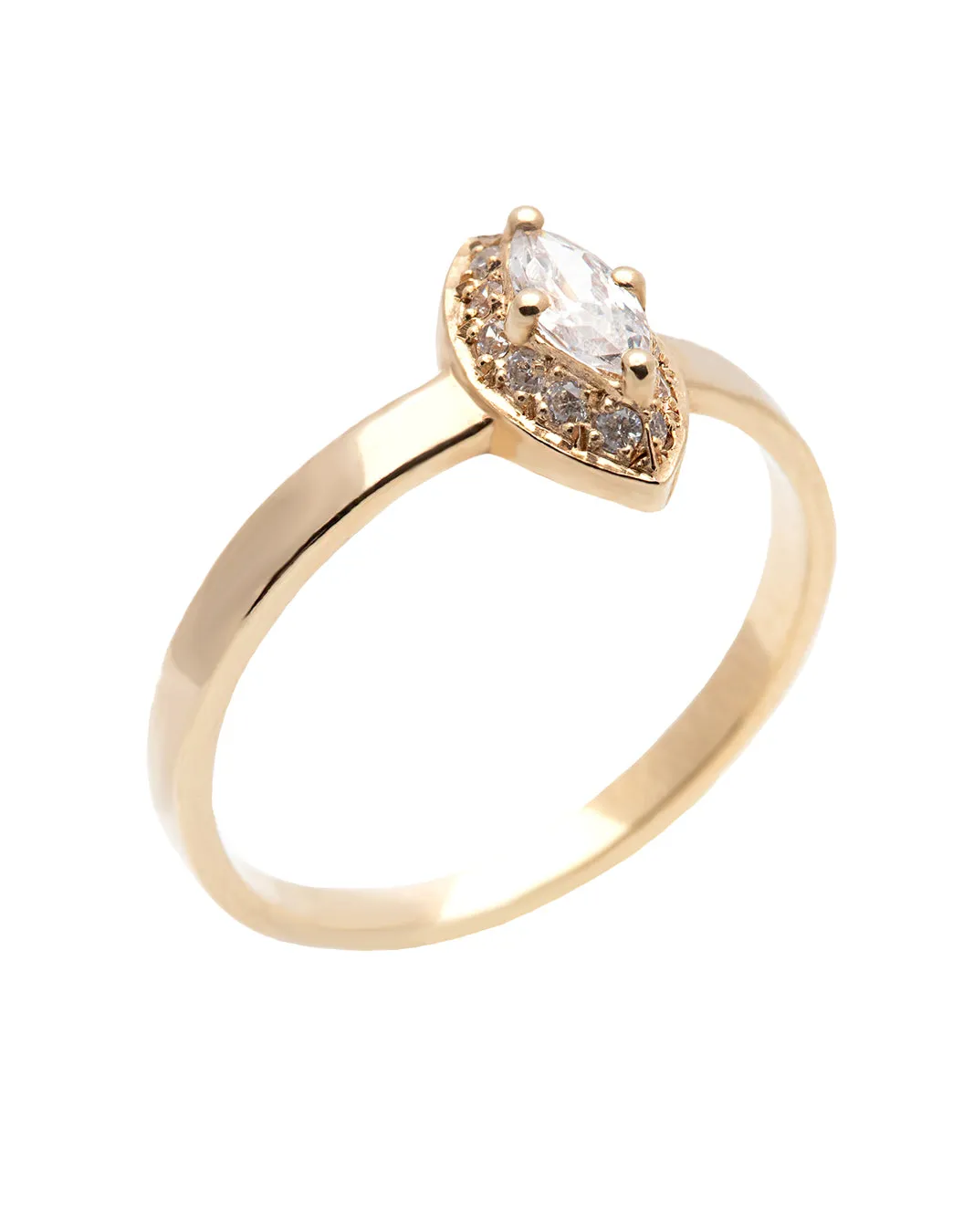 Marquise Cut Diamond Ring with Halo