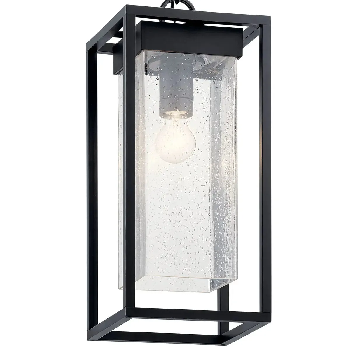 Mercer Rectangular Outdoor Pendant Light Black Finish