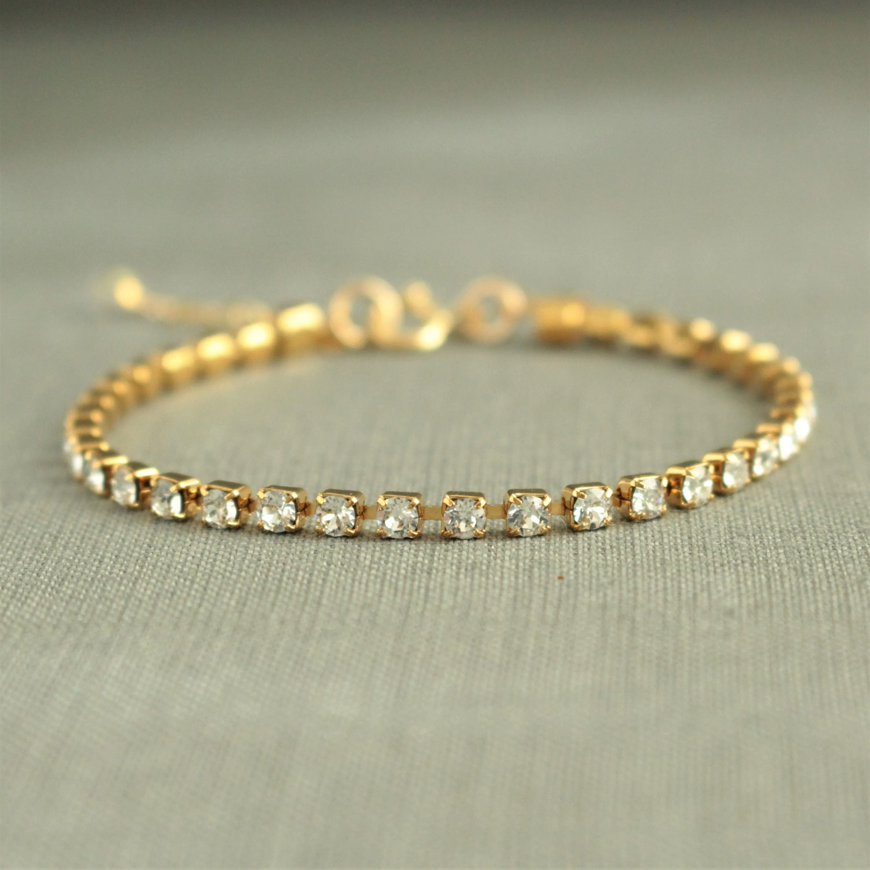 Minimalist Gold Crystal Bracelet