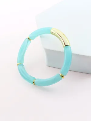 Mint Green Minimalist Beaded Bracelet Women Bracelet Stackable Bracelet Crafted