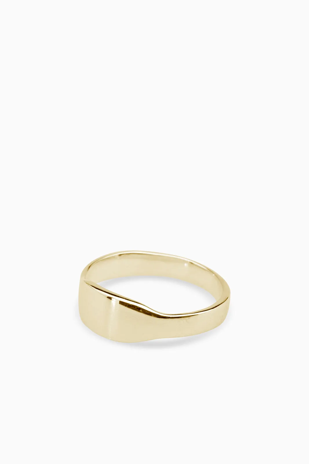 Narrow Signet Ring | Solid Gold