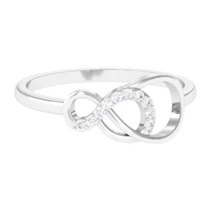 Natural Diamond Interlock Infinity Ring