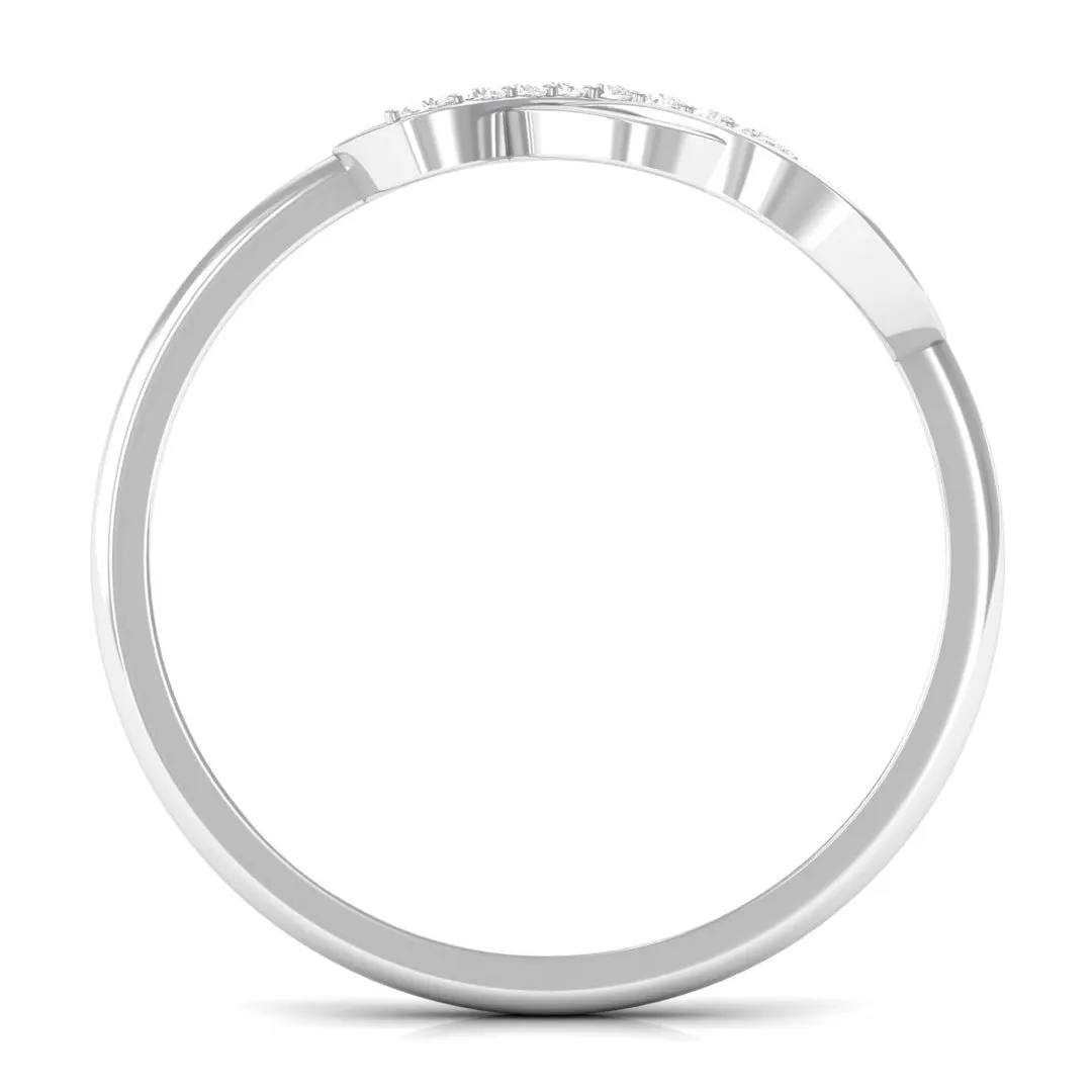 Natural Diamond Interlock Infinity Ring