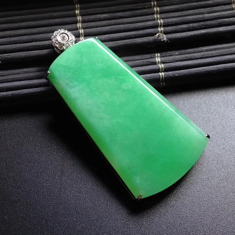 Natural Jade Pendant Jadeite Gold Pendant PT347