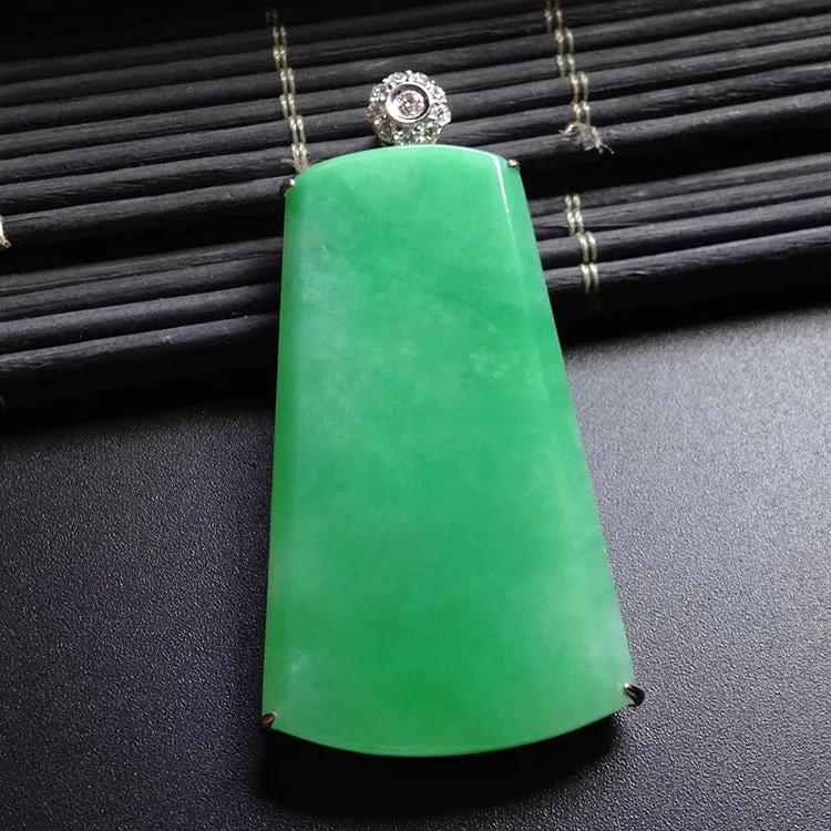 Natural Jade Pendant Jadeite Gold Pendant PT347