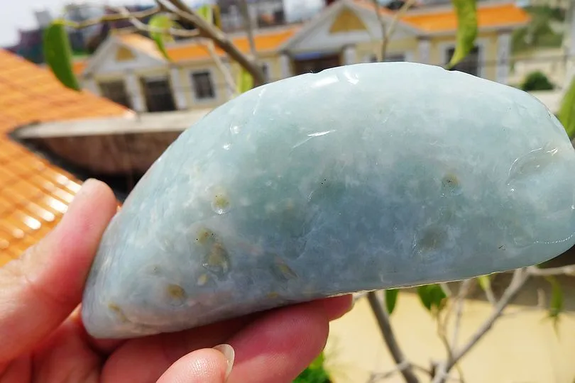 Natural Jade Rough Jadeite Raw (258g,10.7X4.5X2.6cm)