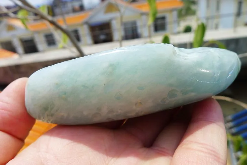 Natural Jade Rough Jadeite Raw (258g,10.7X4.5X2.6cm)