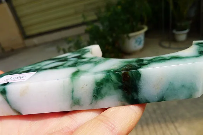 Natural Jade Rough Jadeite Raw (263g,11.7X8.5X1.6cm)