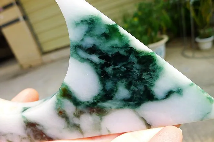 Natural Jade Rough Jadeite Raw (263g,11.7X8.5X1.6cm)