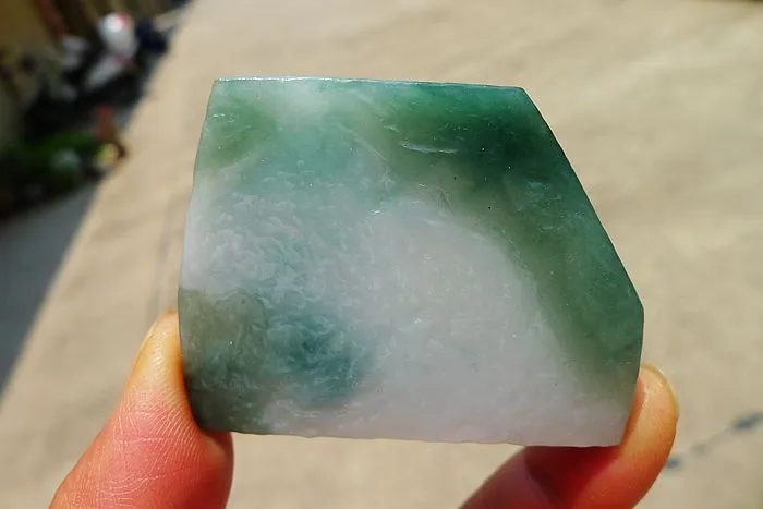 Natural Jade Rough Jadeite Raw (41g,5.4X4X0.7cm)