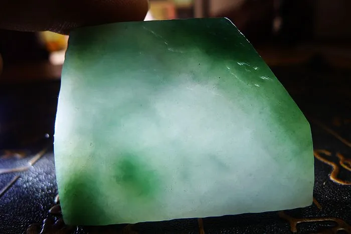 Natural Jade Rough Jadeite Raw (41g,5.4X4X0.7cm)