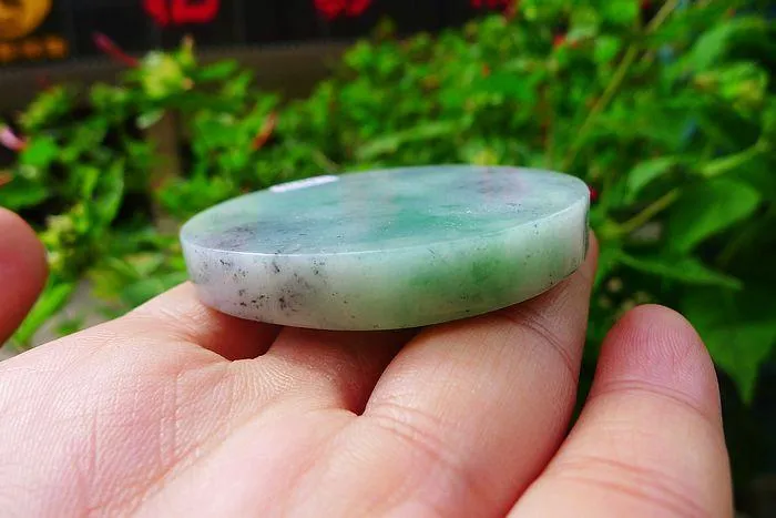 Natural Jade Rough Jadeite Raw (68g,5.6X0.7cm)