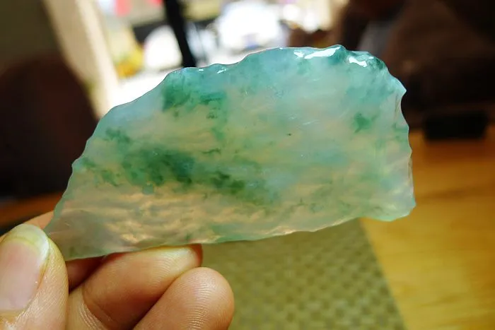 Natural Jade Rough Jadeite Raw S-(97g,8.6X6.2X0.6cm)