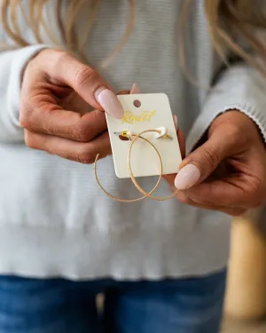 NEW! Delicate Hammered Brass Hoop Earrings