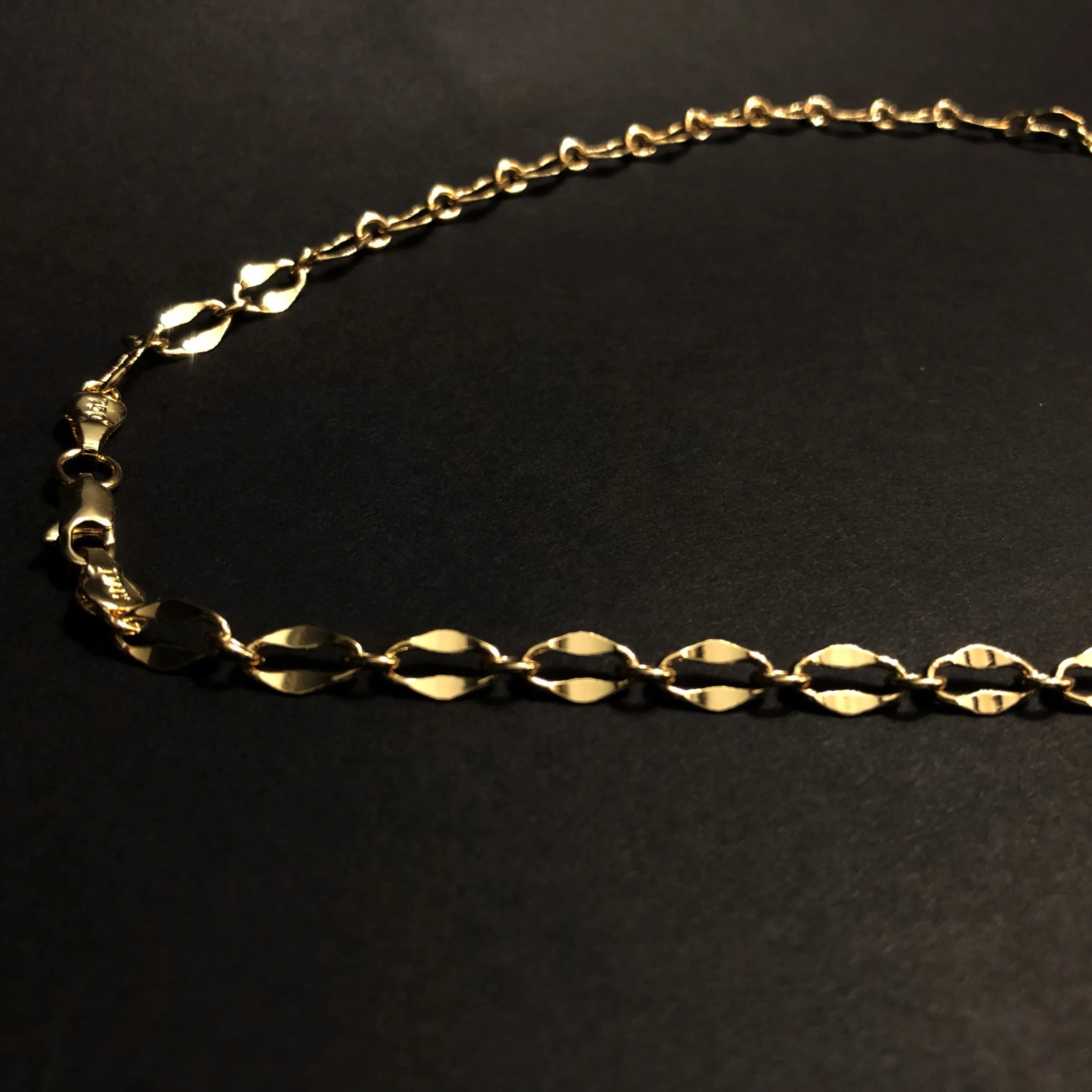 Oprah 18” Gold Filled Trace Link Necklace