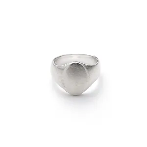 Oval Signet Ring Brushed