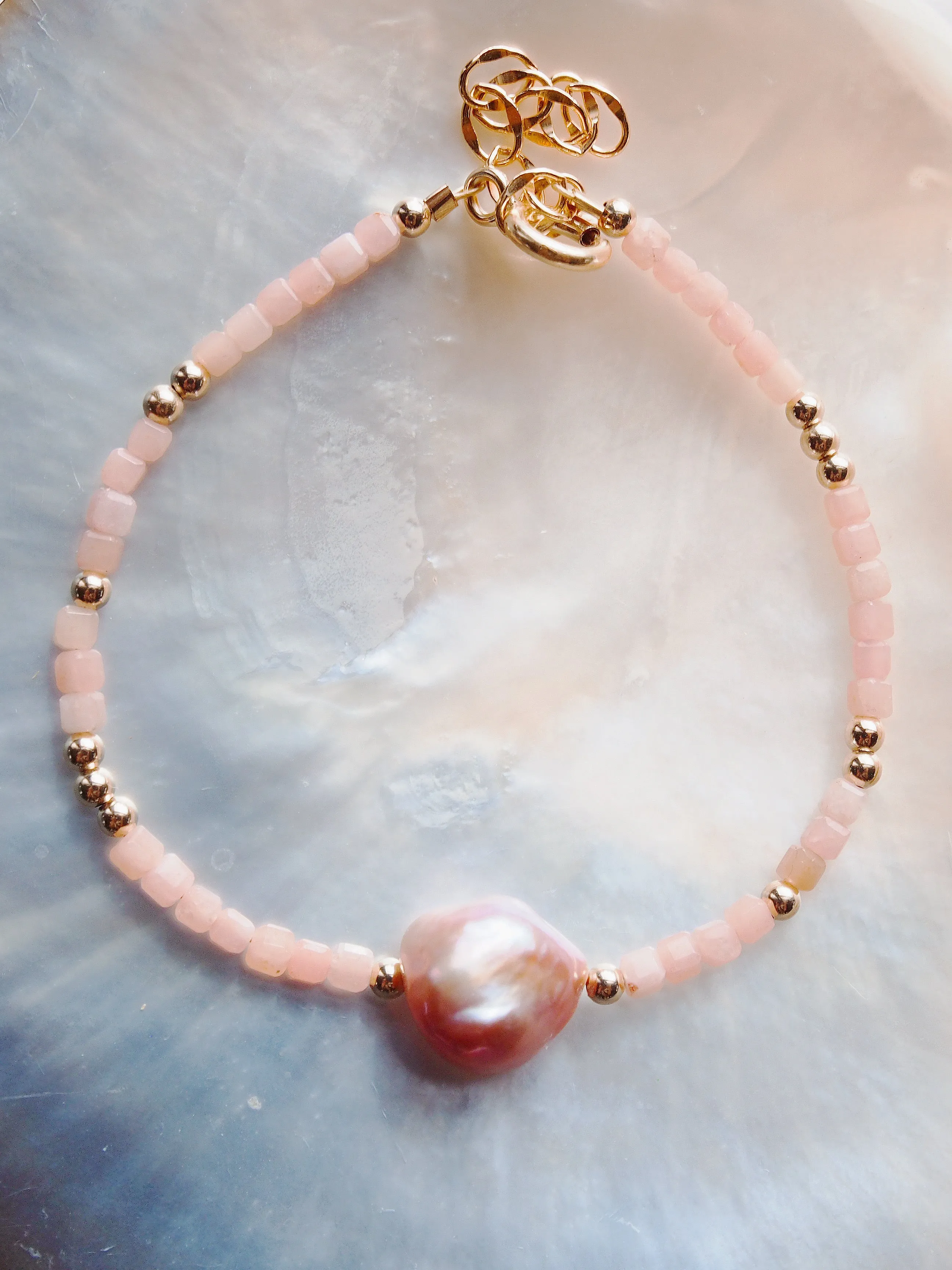 Pink Pearl and Gemstone Bracelet -  Akala