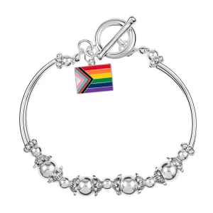 Quasar "Progress Pride" Flag Beaded Bracelets