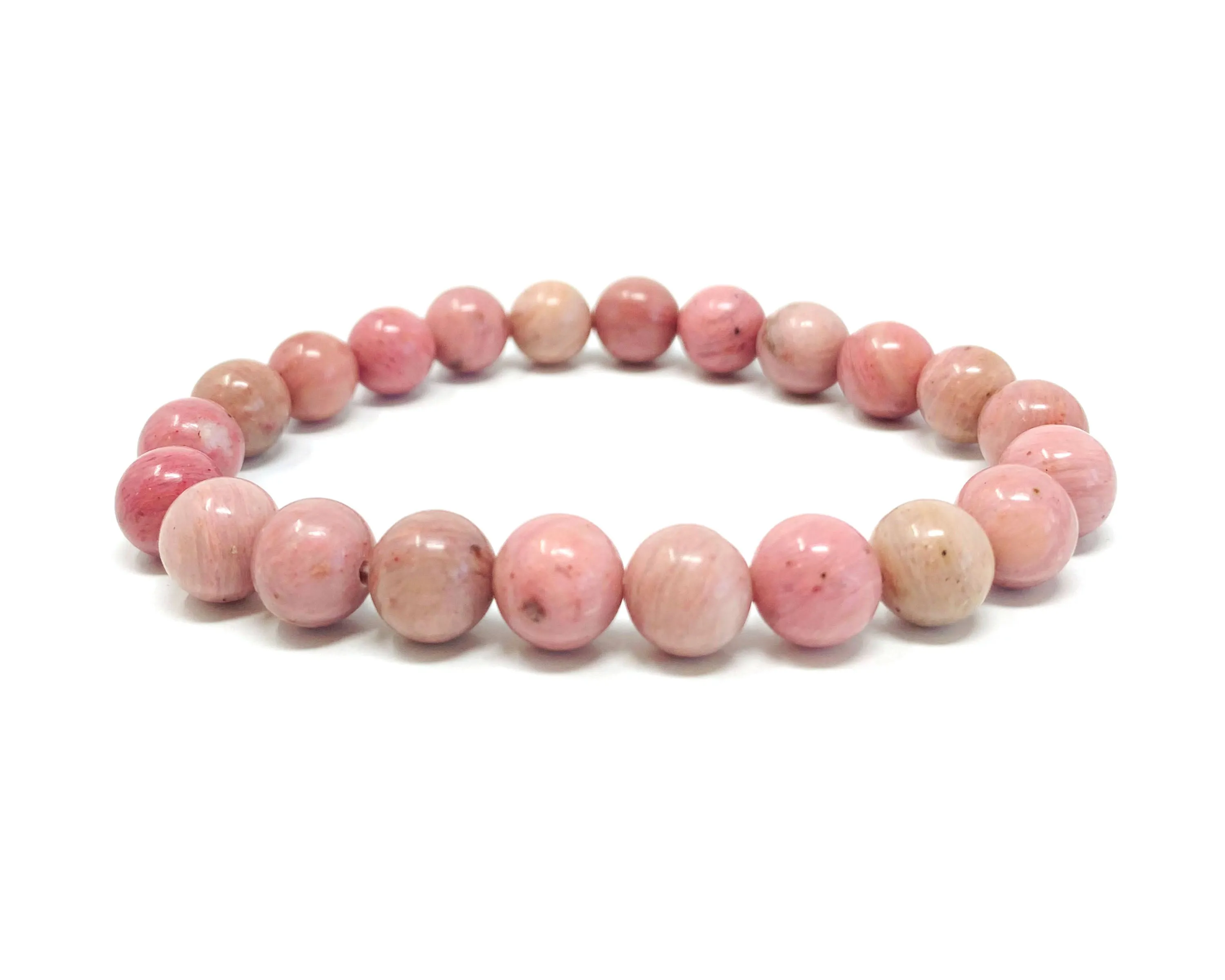 Rhodonite Beaded Crystal Bracelet