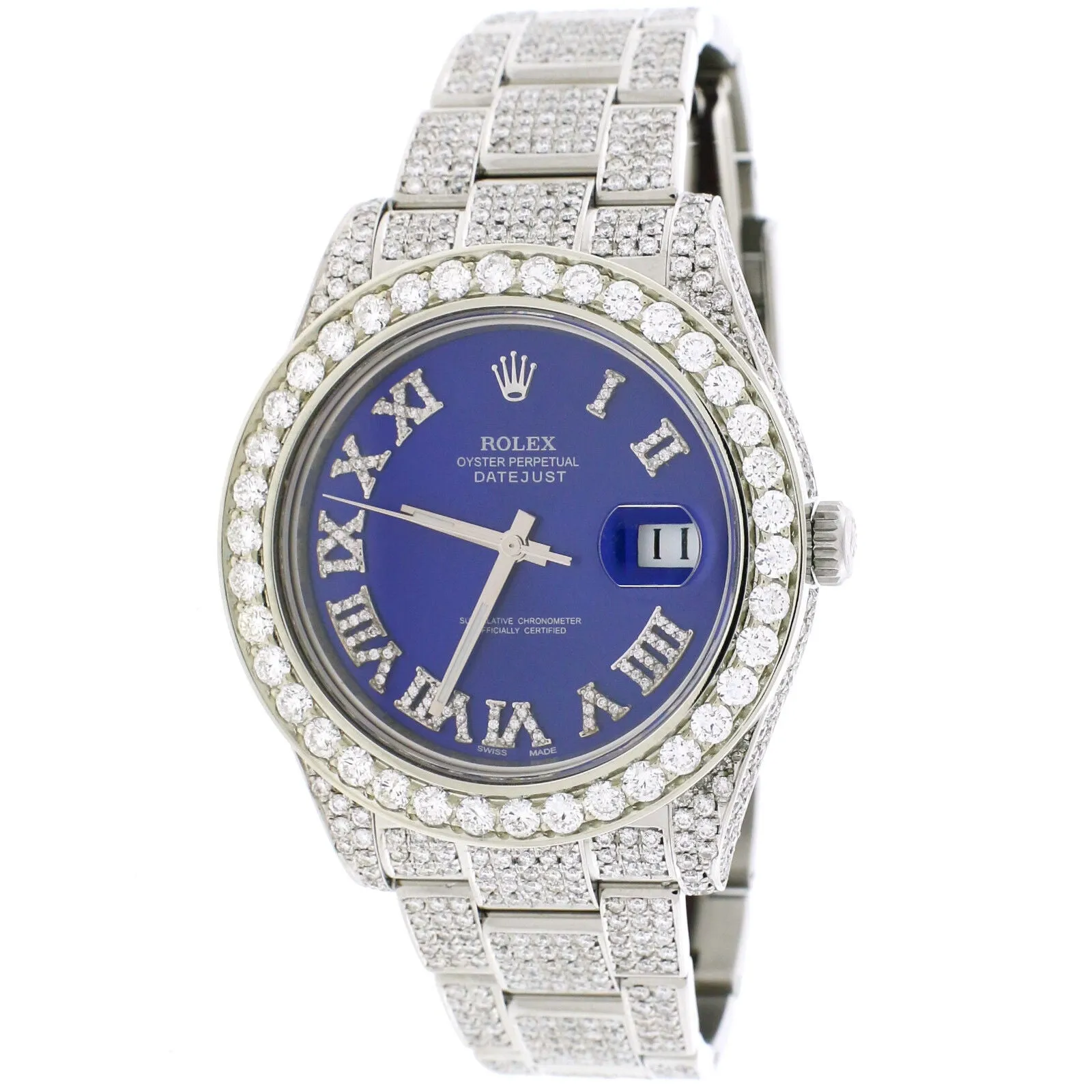 Rolex Datejust II 41MM Iced Out Watch w/14.2Ct Diamond Dial/Bezel/Bracelet/B&amp;P TFJ-142508177