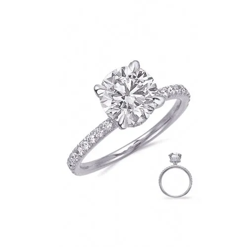 S Kashi & Sons Halo - Hidden Engagement Ring EN8405-3WG